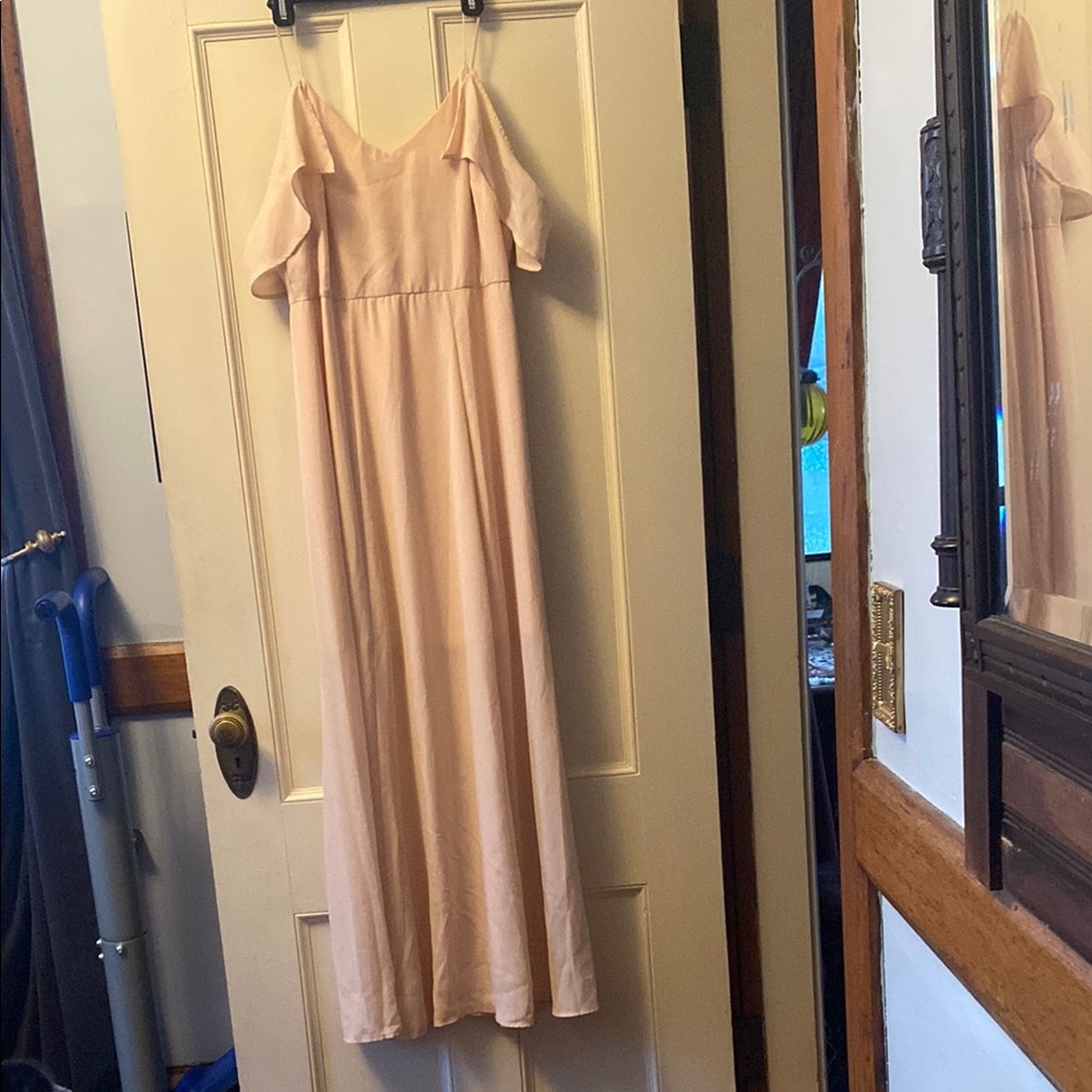 Elegant Pink Off-Shoulder Dress